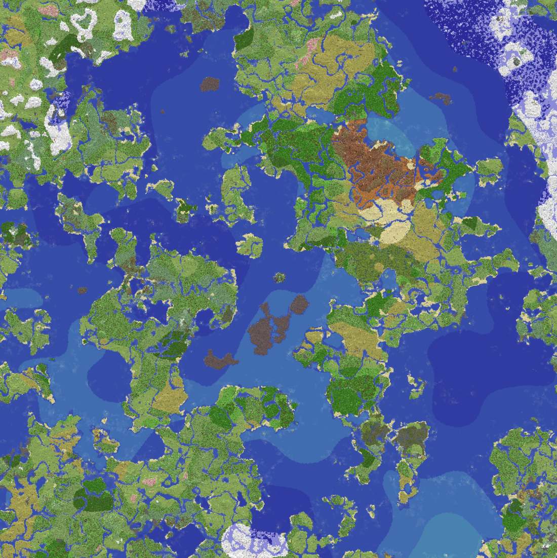 Top-down render of the Meridian world